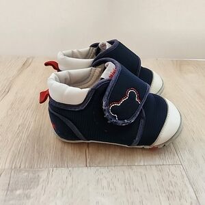 Miki House Infant Navy Blue First Walking Shoes Rubber Sole